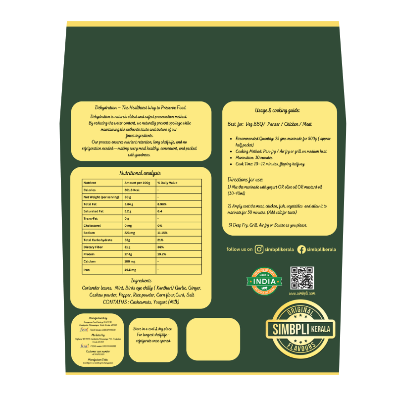 Mint & Bird’s Eye Chilli Marinade